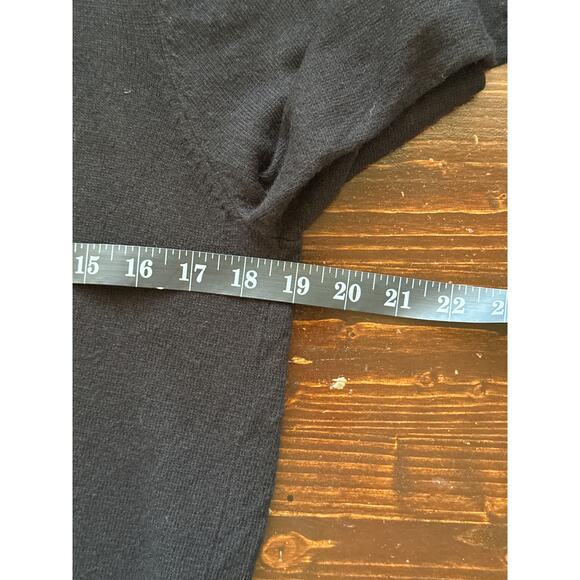 VTG Loft Wool Blend Lightweight Peterpan Collar M Black Wednesday Adams Preppy - Picture 10 of 13